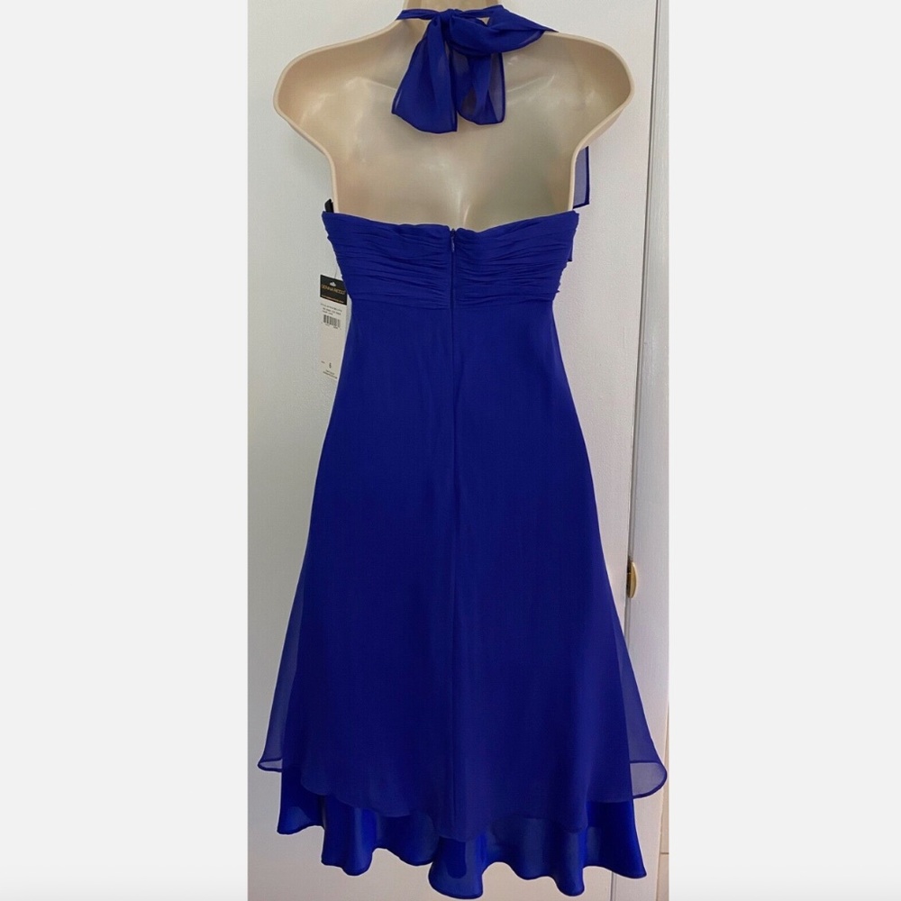 NWT Donna Ricco *Spectacular* Silk Cocktail Prom Party Halter Dress - Picture 2 of 10
